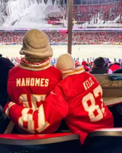 Taylor Swift and Brittany Mahomes Root for Their Guys in Matching Custom Coats at Chiefs-Dolphins Game