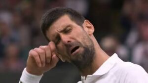 Novak Djokovic was sensationally disqualified from the Australian Open after accidentally hitting a line judge with a ball struck in annoyance.
