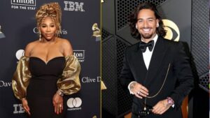 Serena Williams All loved up as she meet her secret lover a Colombian singer Maluma at pre-Grammys Gala