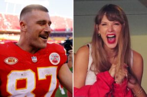 Taylor Swift.......... Grammy........ Super Bowl victory............ Pregnancy 
Double celebration for Kansas City and Travis kelce as Taylor Swift reveals she's pregnant after Super Bowl victory party