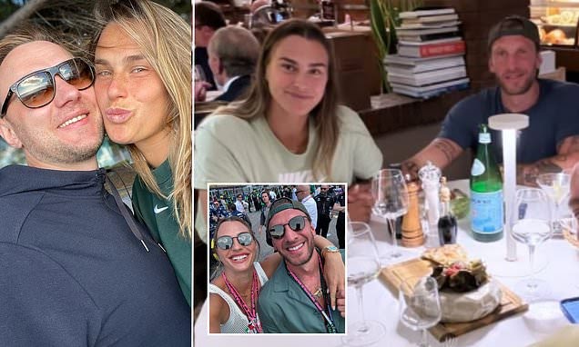 Tennis ace Aryna Sabalenka ‘goes public with new relationship’: World No 2 holds hands with F1 entrepreneur Georgious Frangulis – months after ex Konstantin Koltsov ‘jumped’ from hotel balcony in ‘suicide’